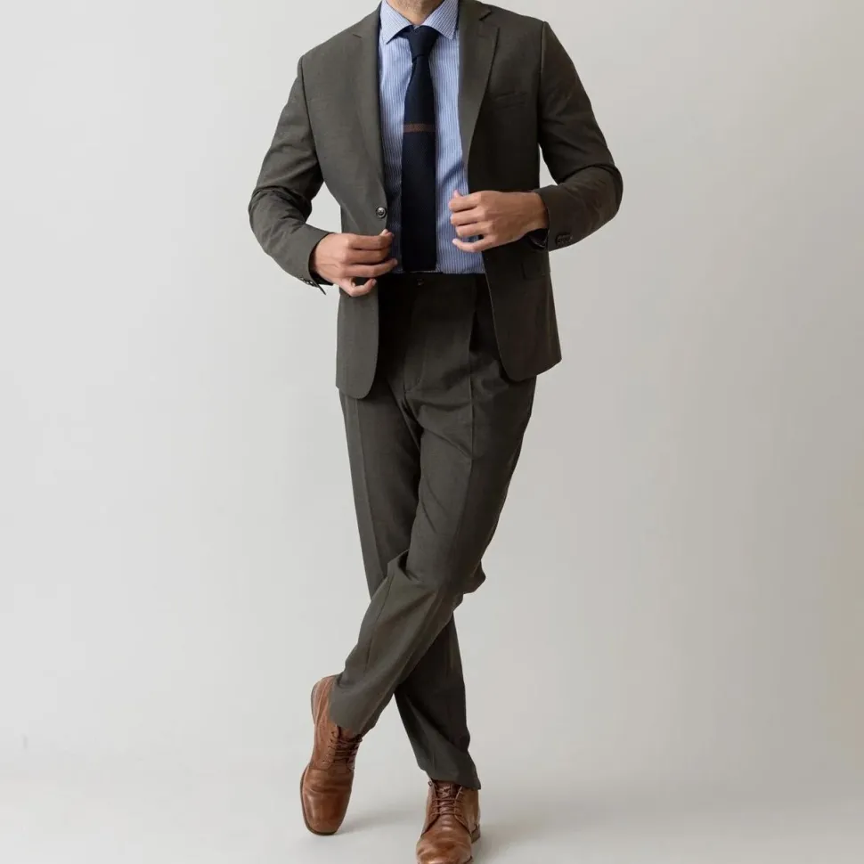 Mos Mosh Gallery James Dynamic Luxe Blazer Dark Green