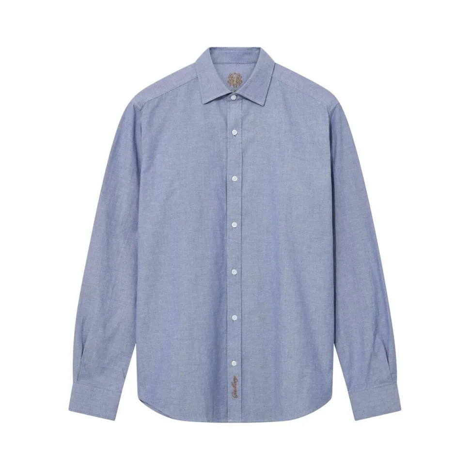 Mos Mosh Gallery Marco Oxford Shirt Light Blue