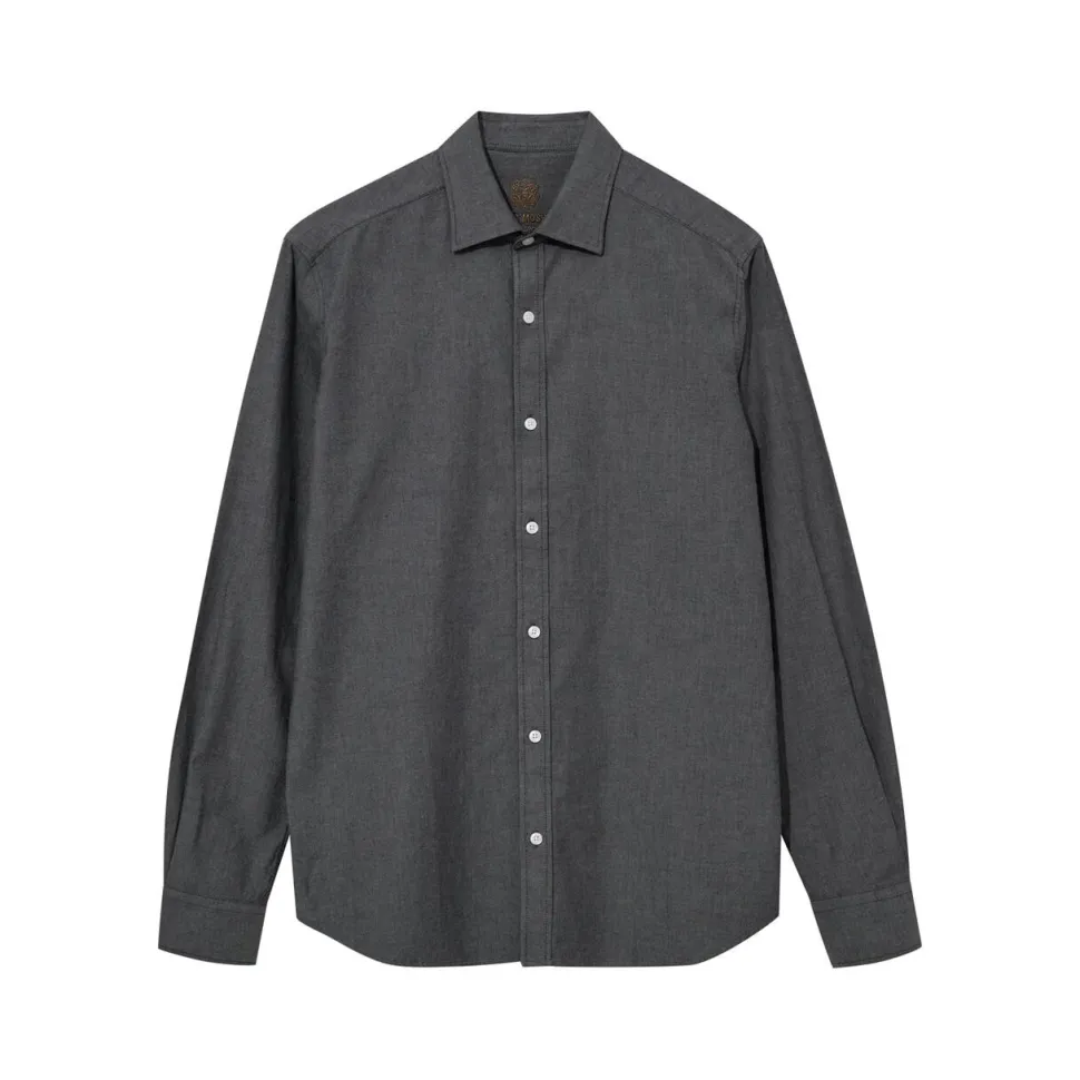 Mos Mosh Gallery Marco Oxford Shirt Shade Grey