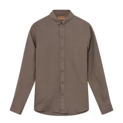 Mos Mosh Gallery Theo Linen Shirt Chocolate Chip