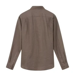 Mos Mosh Gallery Theo Linen Shirt Chocolate Chip