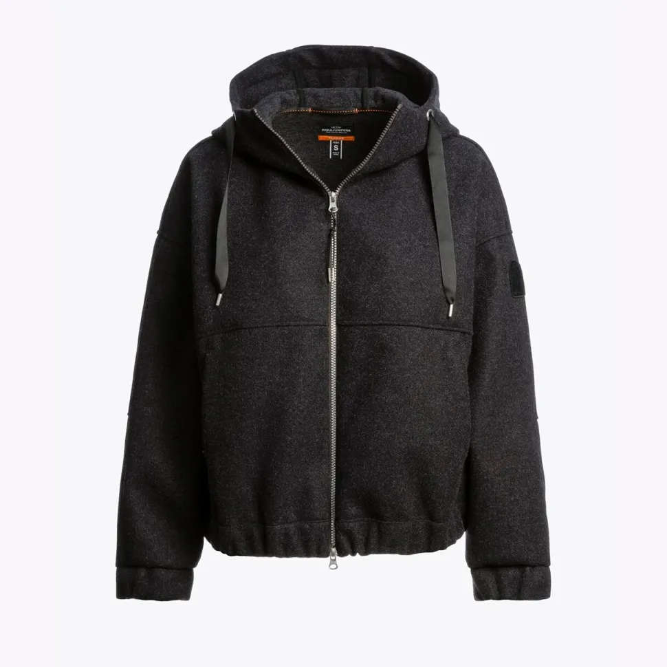 Parajumpers Ilean Flannel Sweatshirt Black Melange