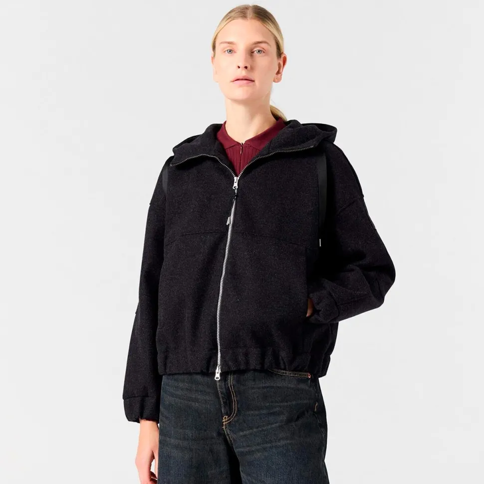 Parajumpers Ilean Flannel Sweatshirt Black Melange