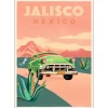Poster & Frame Jalisco Mexico Vintage Travel Poster 30x40 cm