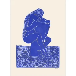 Poster & Frame Maliv - One + One = Three Blue 50x70 cm