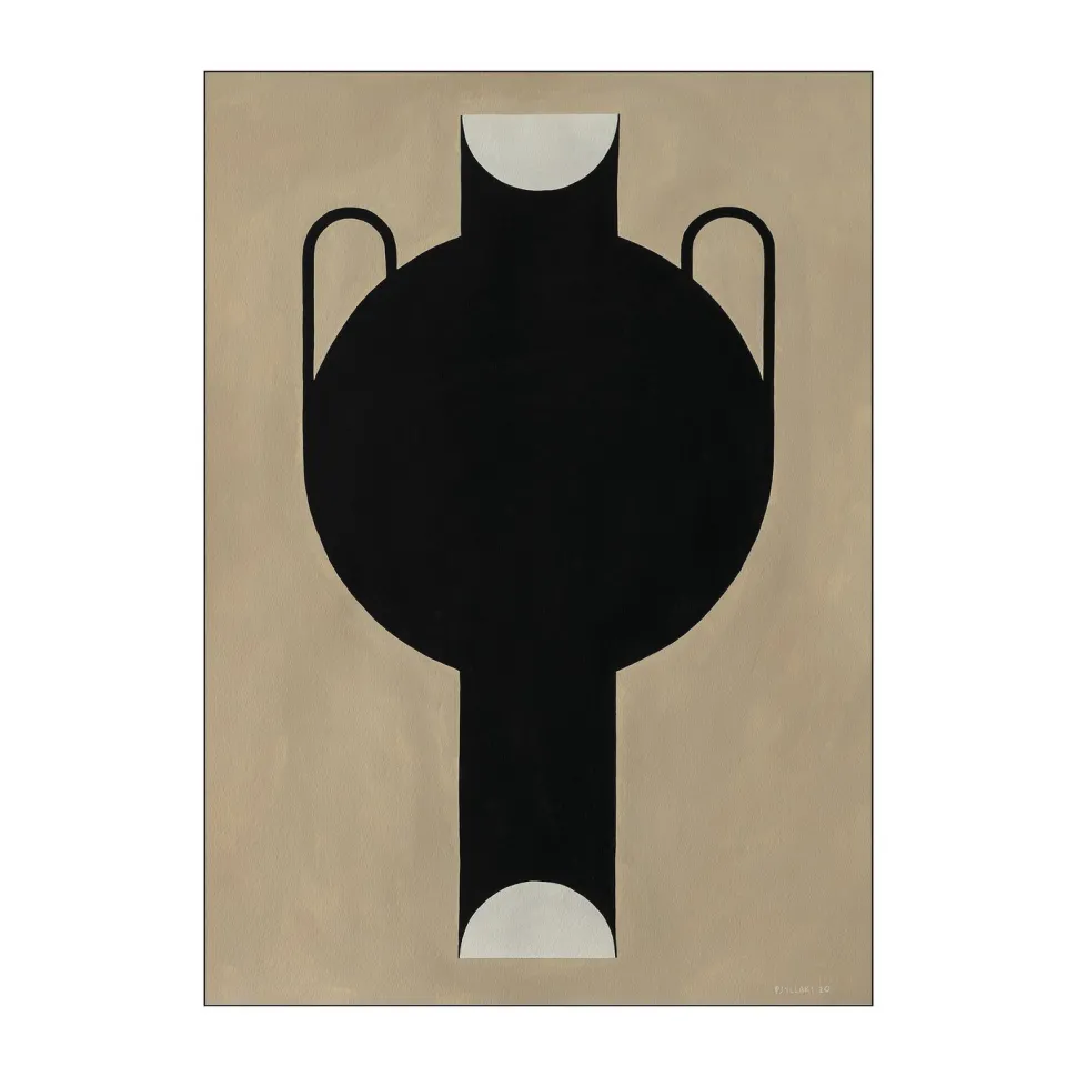 Poster & Frame Silhouette Of A Vase 07 A4