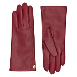 RHANDERS Anna Leather Gloves Dark Red