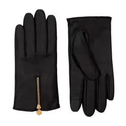 RHANDERS Arabella Leather Gloves Black