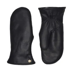 RHANDERS Helena Leather Mittens Black