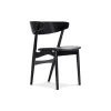 Sibast Furniture No 7 Dining Chair Sortlakeret Eg Sort Saga Læder
