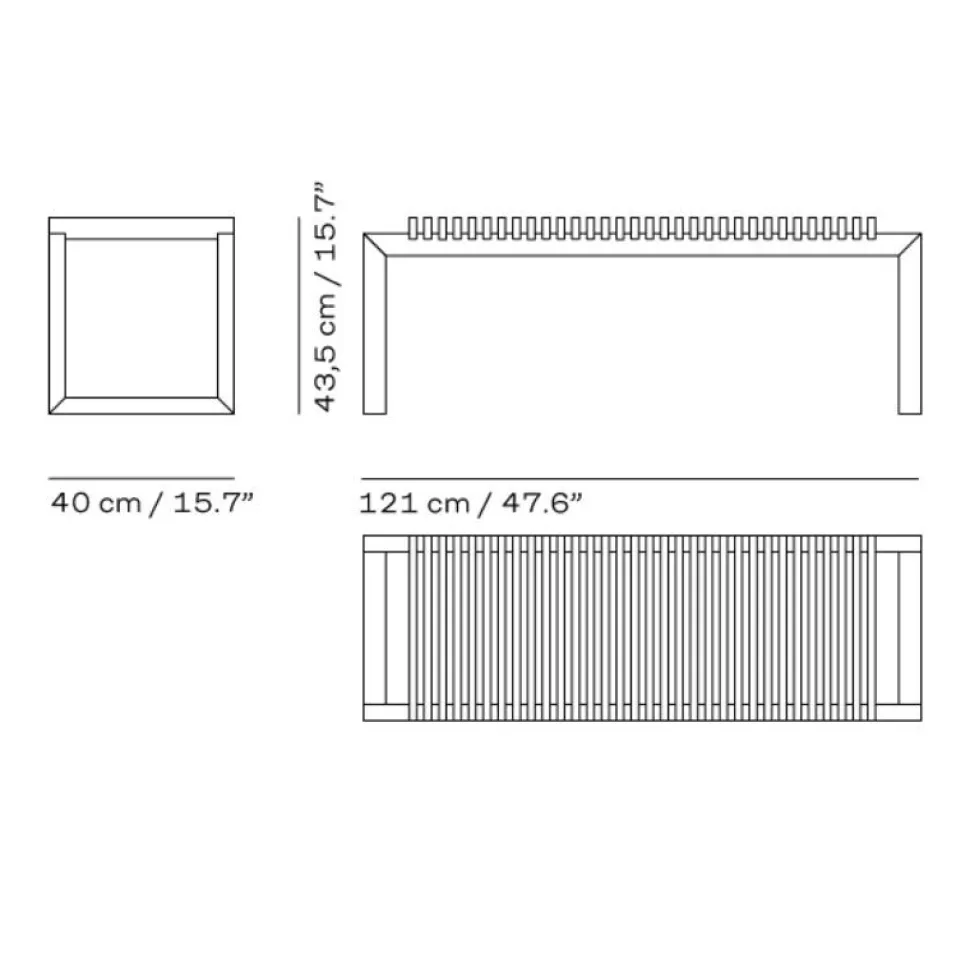 Skagerak Cutter Bænk Teak