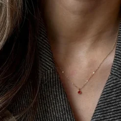 Soï Aya Krystal Halskæde Rød Agate