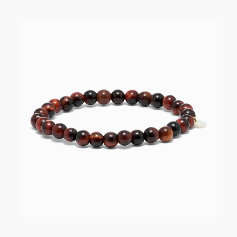 Soï Krystal Armbånd Red Tiger Eye Large
