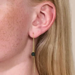 Soï Krystal Ella Øreringe Grøn Jade