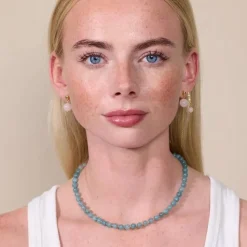 Soï Krystal Halskæde Aquamarin Jade