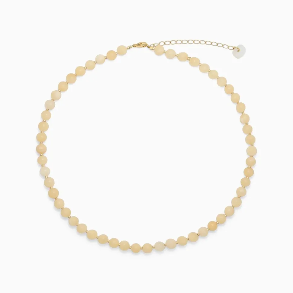Soï Krystal Halskæde Gul Jade