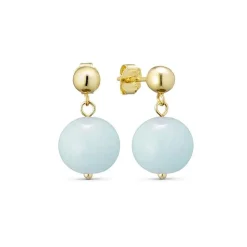 Soï Krystal Nora Øreringe Aquamarin