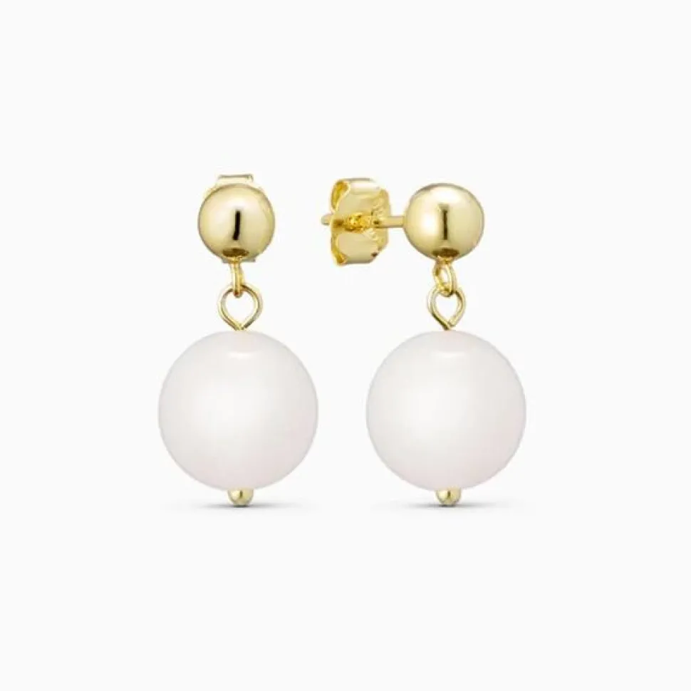 Soï Krystal Nora Øreringe Rosa Jade