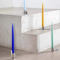 Stences Icon Candlestick 02 Brushed Chrome