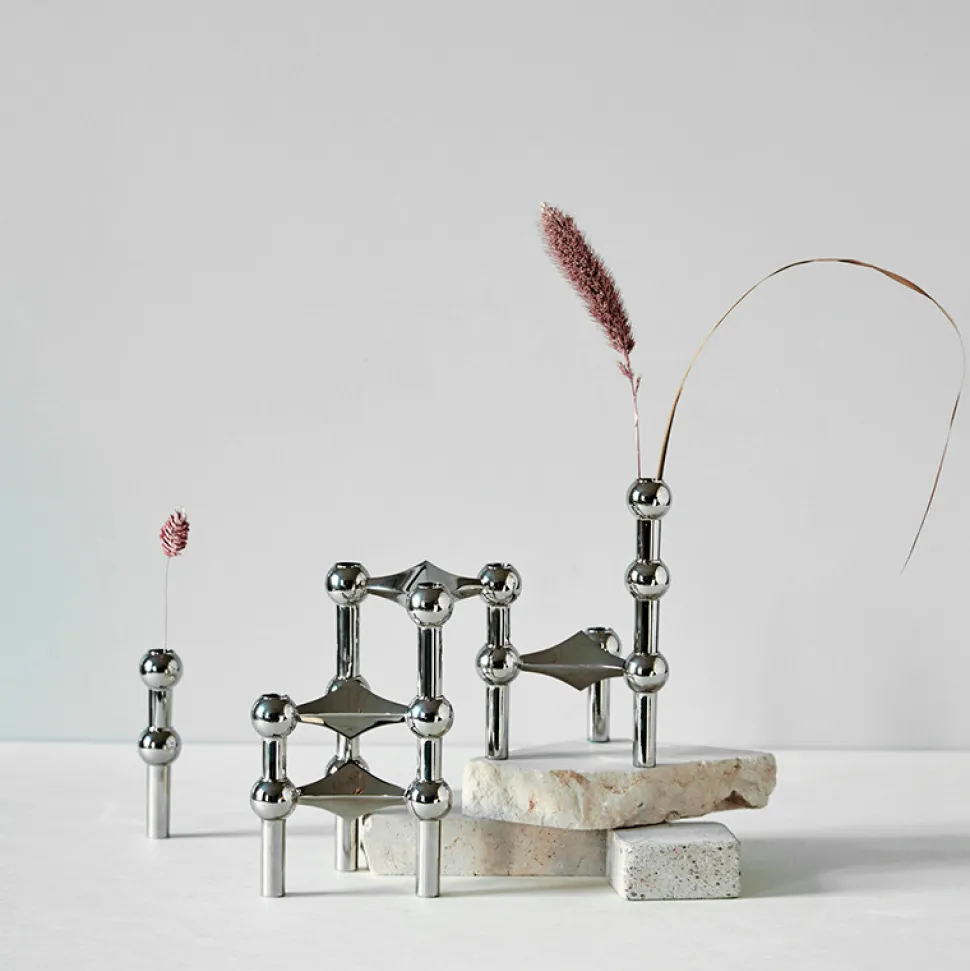 STOFF Nagel Vase Krom