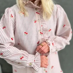 Stories From The Atelier Winter Garden Shirt Off White/Red