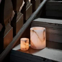 Tell Me More Alabaster Candle Holder Medium