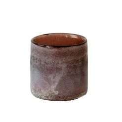 Tell Me More Frost Candleholder Small Brown