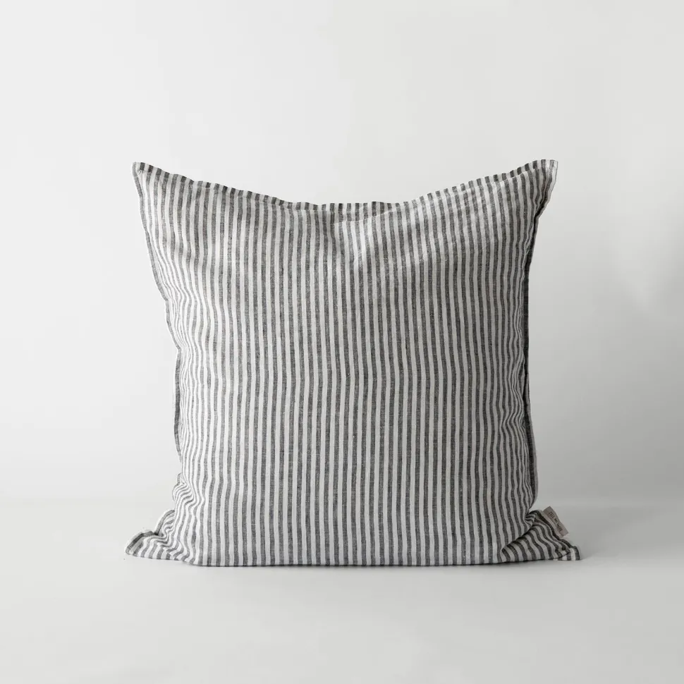 Tell Me More Linen Cushion Grey/White 50x50 cm