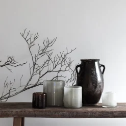 Tell Me More Lyric Candleholder Large Warm Grey