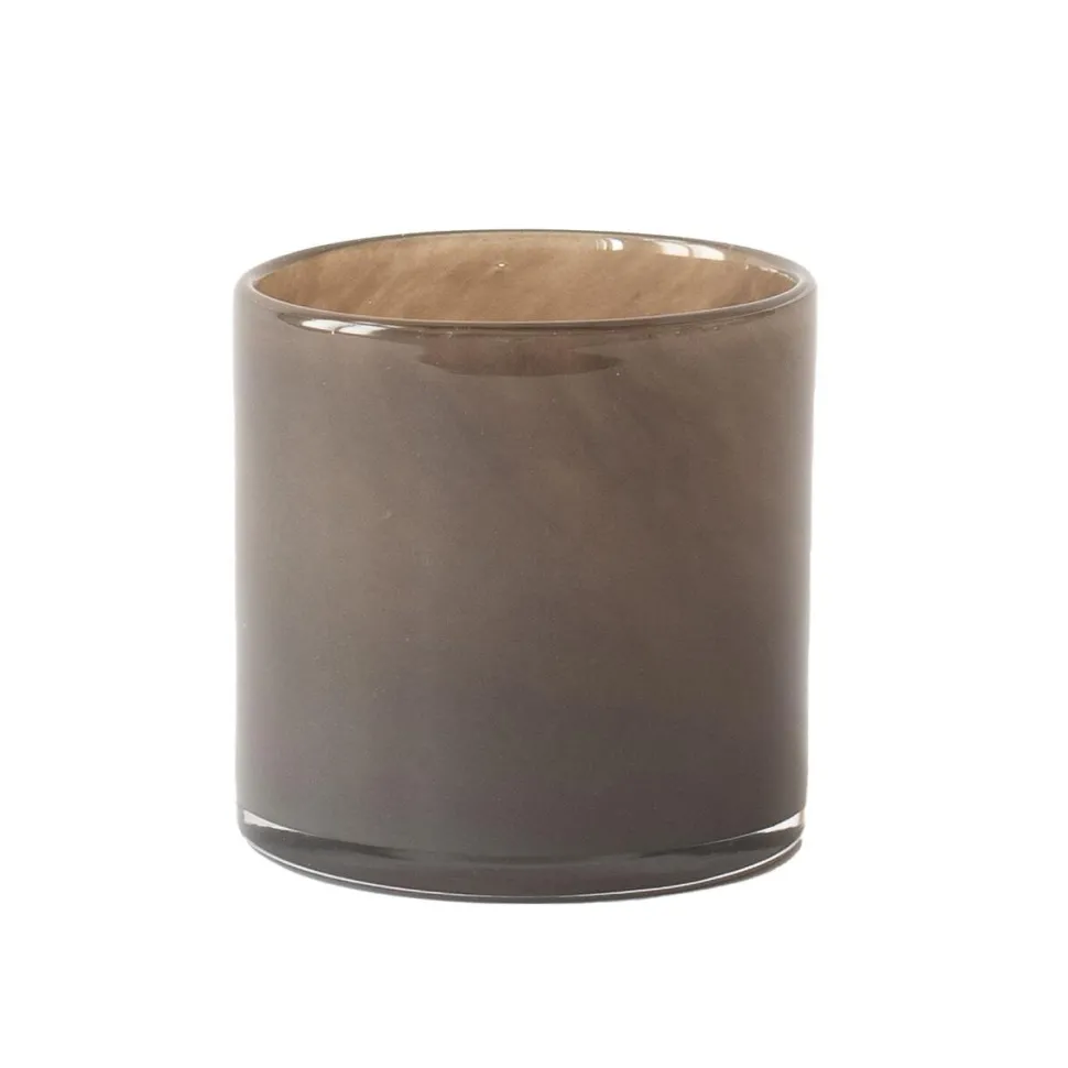Tell Me More Lyric Candleholder Small Taupe