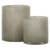 Tell Me More Lyric Candleholder Medium Warm Grey