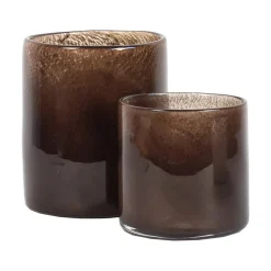 Tell Me More Lyric Candleholder Medium Dark Brown