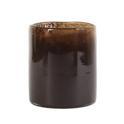Tell Me More Lyric Candleholder Medium Dark Brown