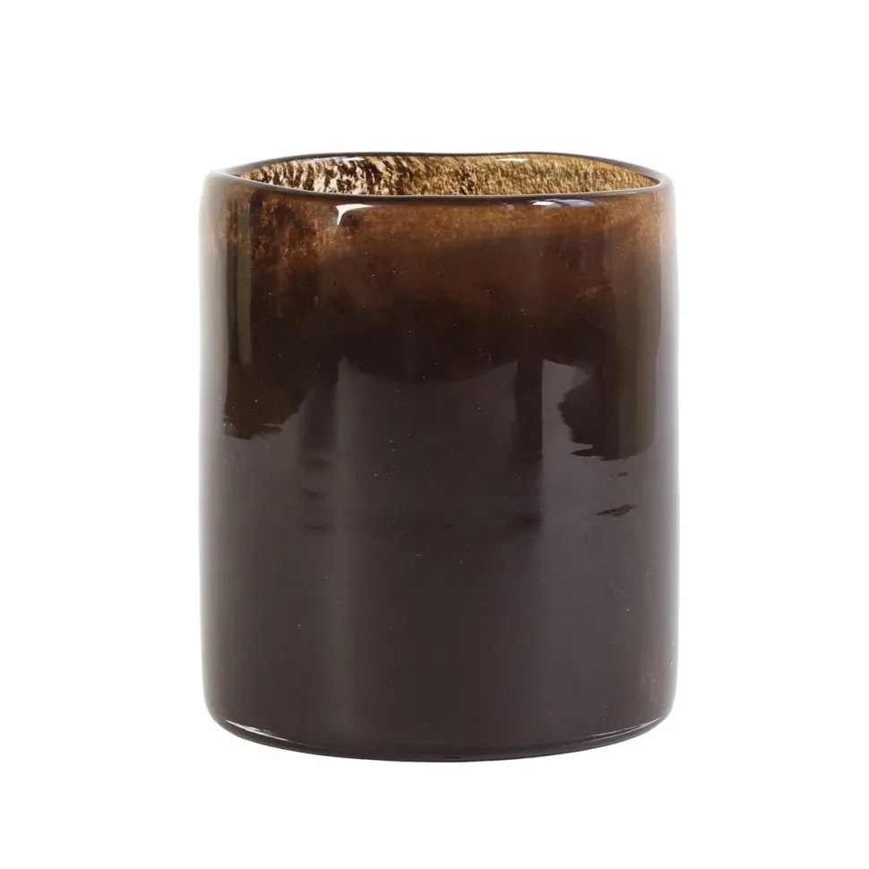 Tell Me More Lyric Candleholder Medium Dark Brown