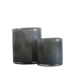 Tell Me More Lyric Candleholder Medium Dark Grey