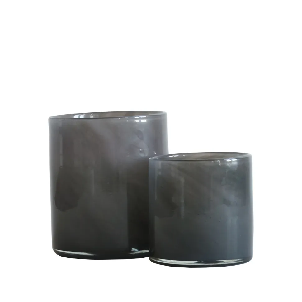 Tell Me More Lyric Candleholder Medium Dark Grey