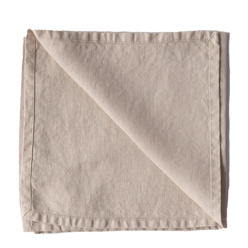 Tell Me More Napkin Linen Warm Grey