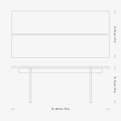 &Tradition ITA OS1 Dining Table Dark Stained Oak