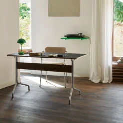 &Tradition Pavilion AV16 Iron Linoleum Walnut Chrome Base