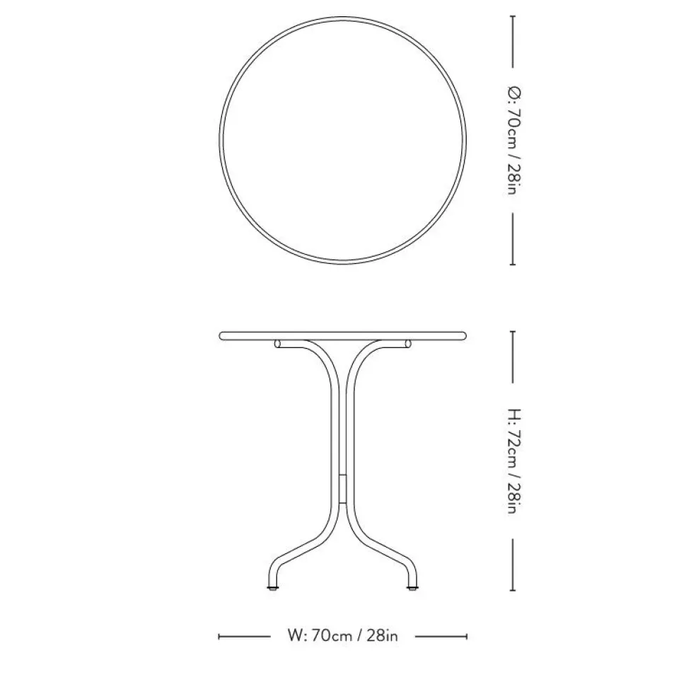 &Tradition Thorvald SC96 Cafébord Bronze Green