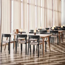 &Tradition TK1 Betty Chair Black Oak Natural Webbing