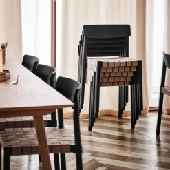 &Tradition TK1 Betty Chair Black Oak Natural Webbing