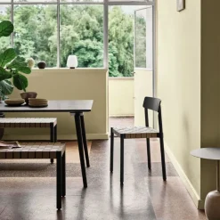 &Tradition TK1 Betty Chair Black Oak Natural Webbing