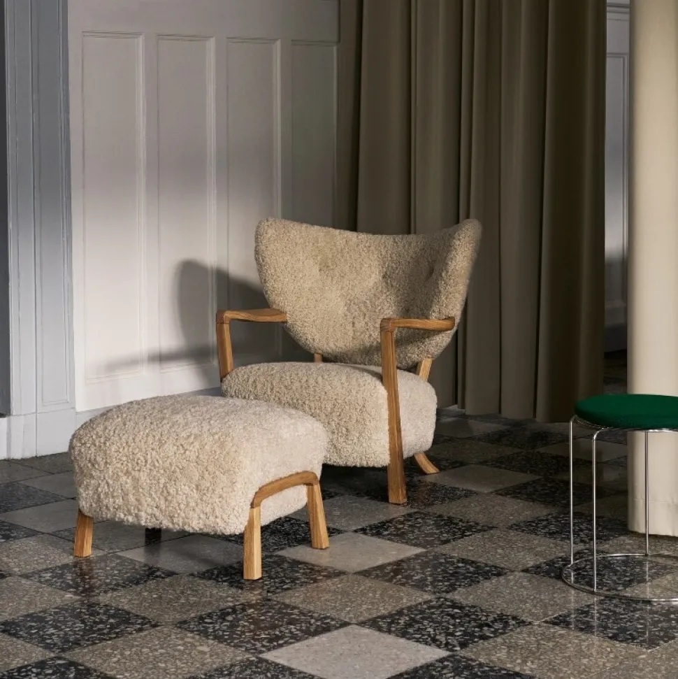 &Tradition Wulff ATD2 & ATD3 Moonlight Sheepskin Oiled Oak