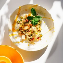 Val Pottery Festive Fusilli Bowl Yellow Blob