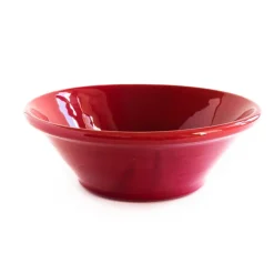 Val Pottery Ricardo Salad Bowl Dark Red