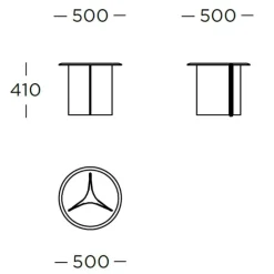 Wendelbo Arc Sidebord Sort