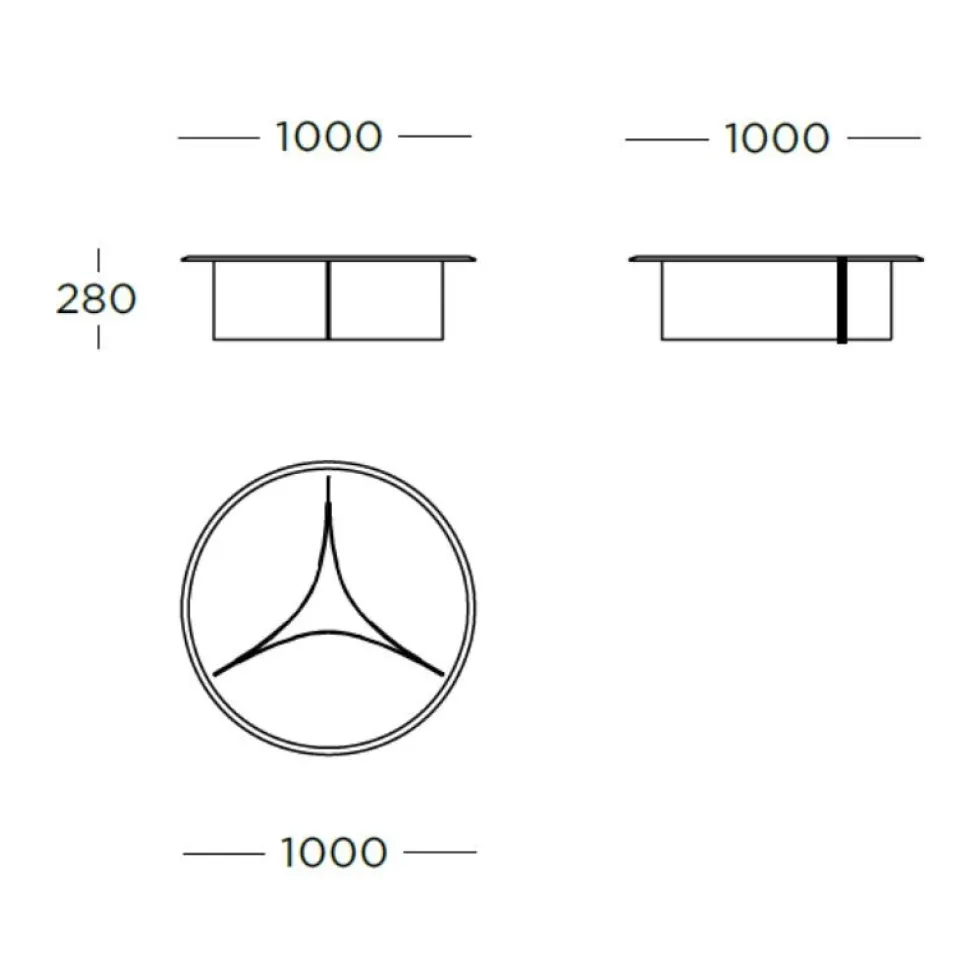 Wendelbo Arc Sofabord Stor Bronze