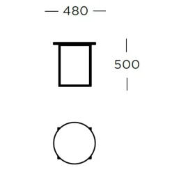 Wendelbo Circle Sidebord Sort