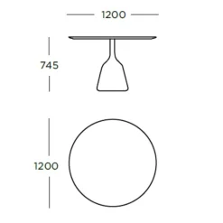 Wendelbo Coin Spisebord Ø120 Brunbejdset Eg